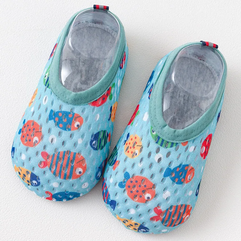 Multi-Patterned Aqua Splash Mesh Water Shoes