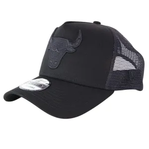 New Era Chicago Bulls 9FORTY A Frame Trucker Cap - Black/Black