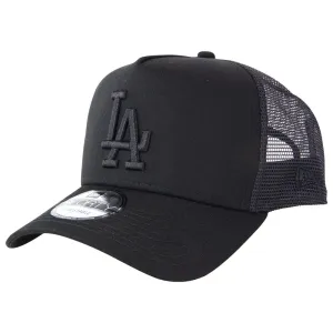 New Era Los Angeles Dodgers 9FORTY A Frame Trucker Cap - Black/Black