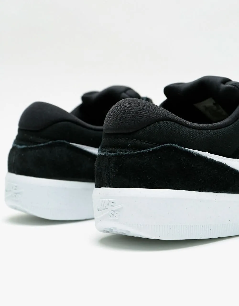 Nike SB Force 58 Skate Shoes - Black/White-Black