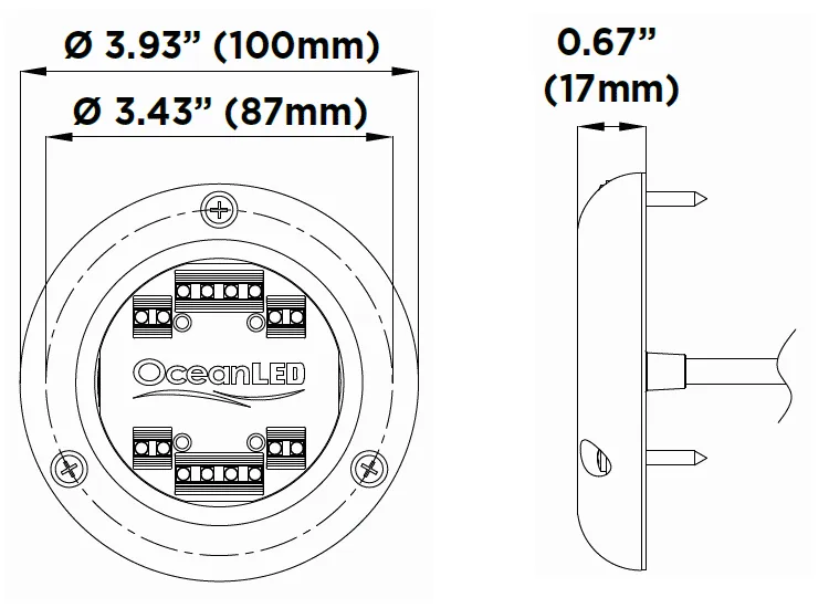 OceanLED Underwater Light - Sport Series S3124S - Dual Colour