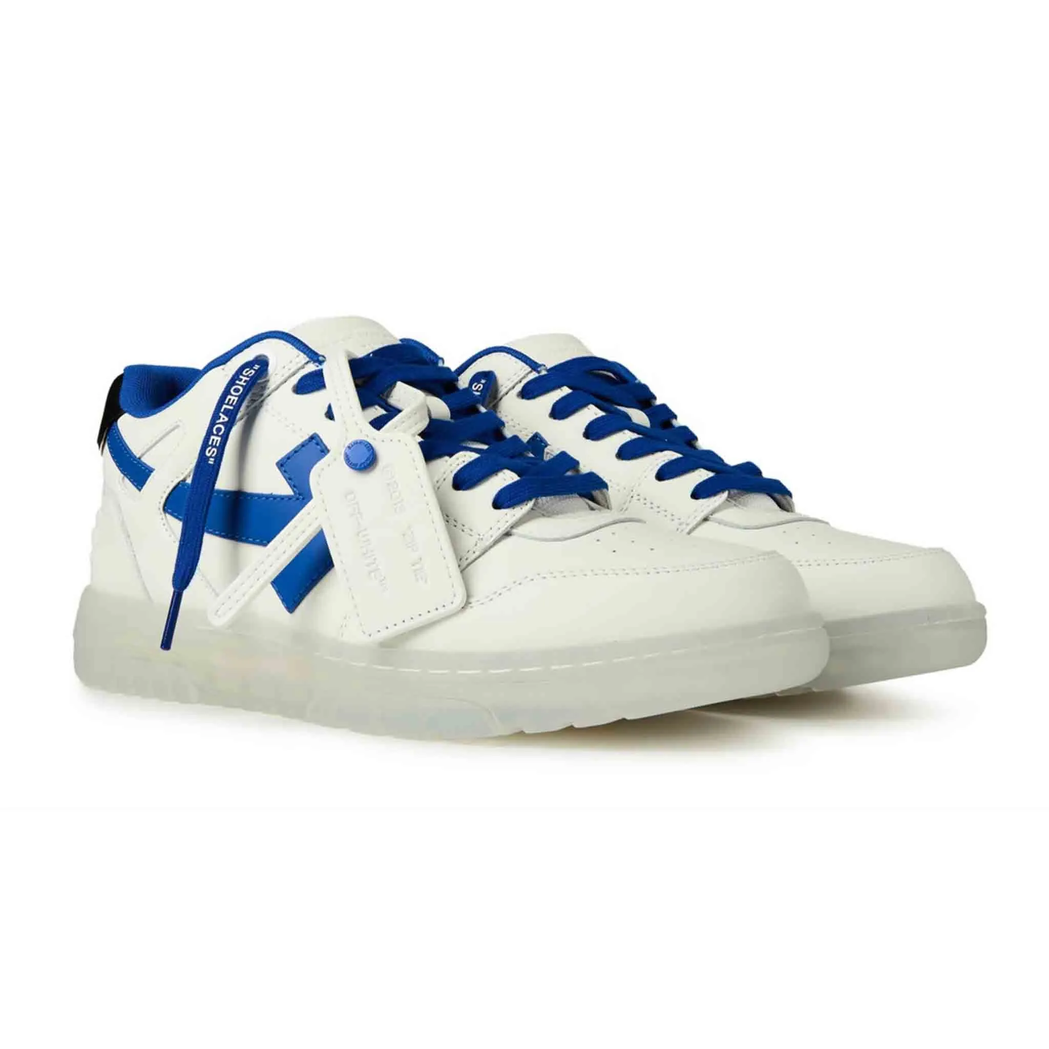 OFF-WHITE Out Of Office Transparent in White/ Navy Blue