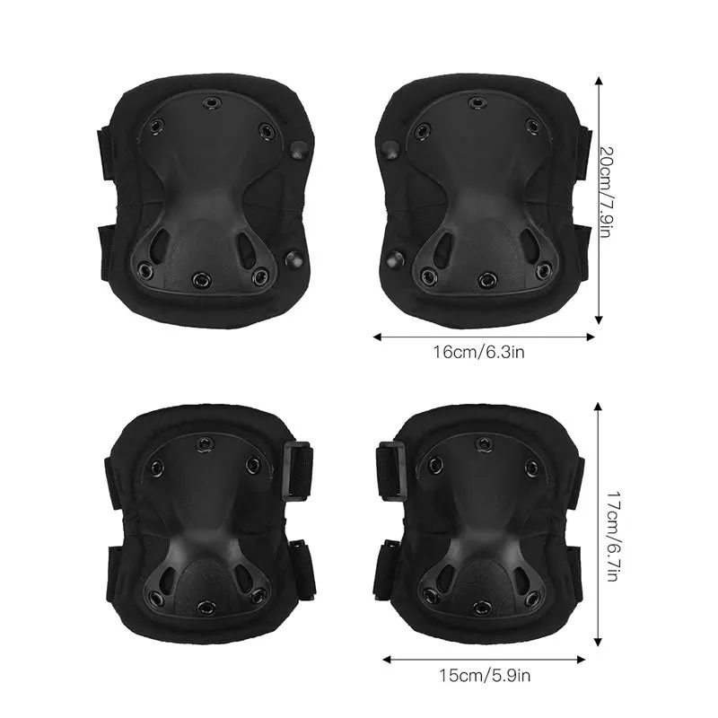 Outdoor Safety Tactical Knee And Elbow Pad Set Jy-138