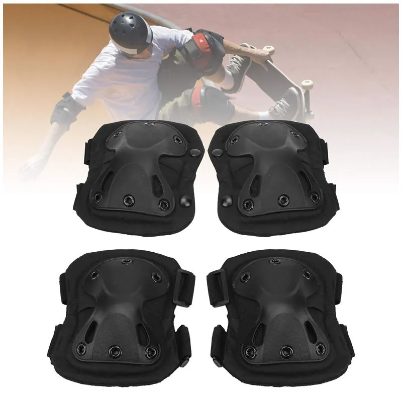 Outdoor Safety Tactical Knee And Elbow Pad Set Jy-138