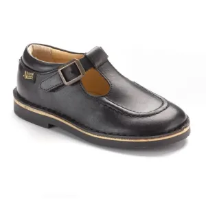 Parker - Black Soft Leather Strap for Boy/Girl by Young Soles