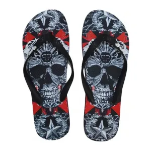 Philipp Plein Multicolor Graphic Flip Flops for Women