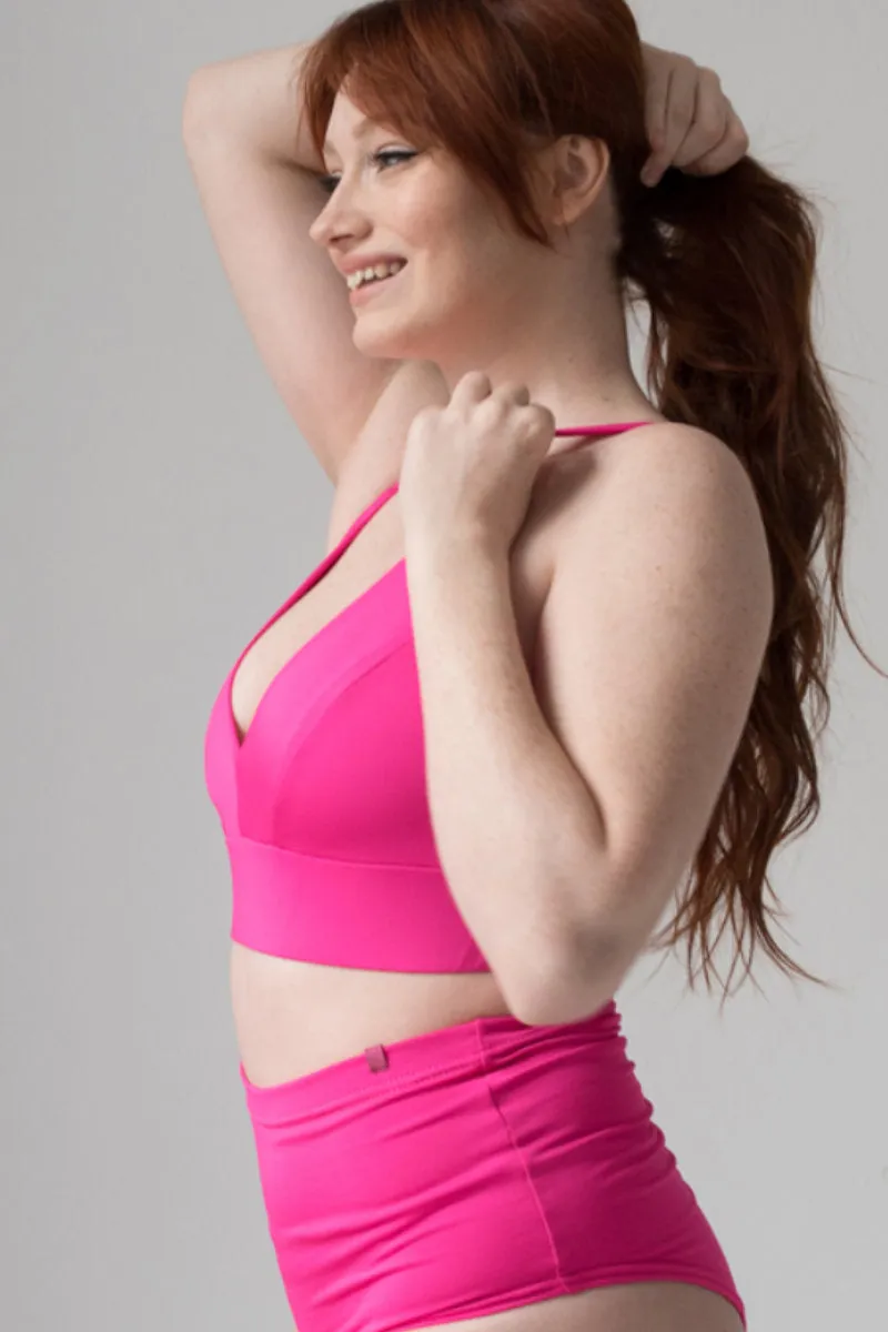 Pole Addict Lena Basic Top - Neon Pink