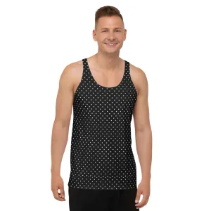 Polka Dots Unisex Tank Top, Dotted Men's or Women's Designer Premium Tank Top-Made in USA/EU/MX