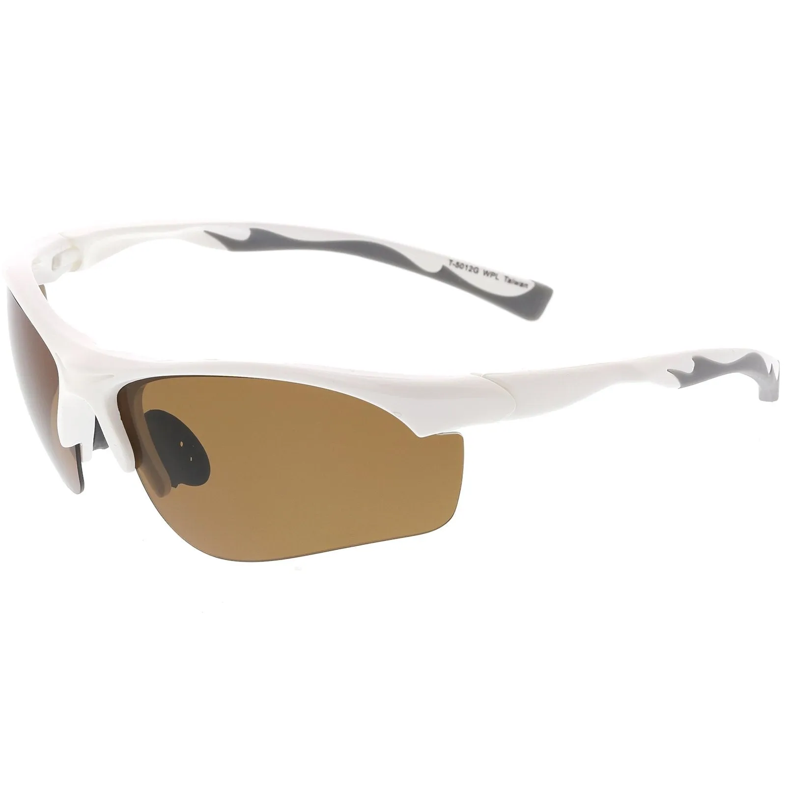 Premium Half Frame Polarized TR-90 Sports Wrap Sunglasses C818 70mm