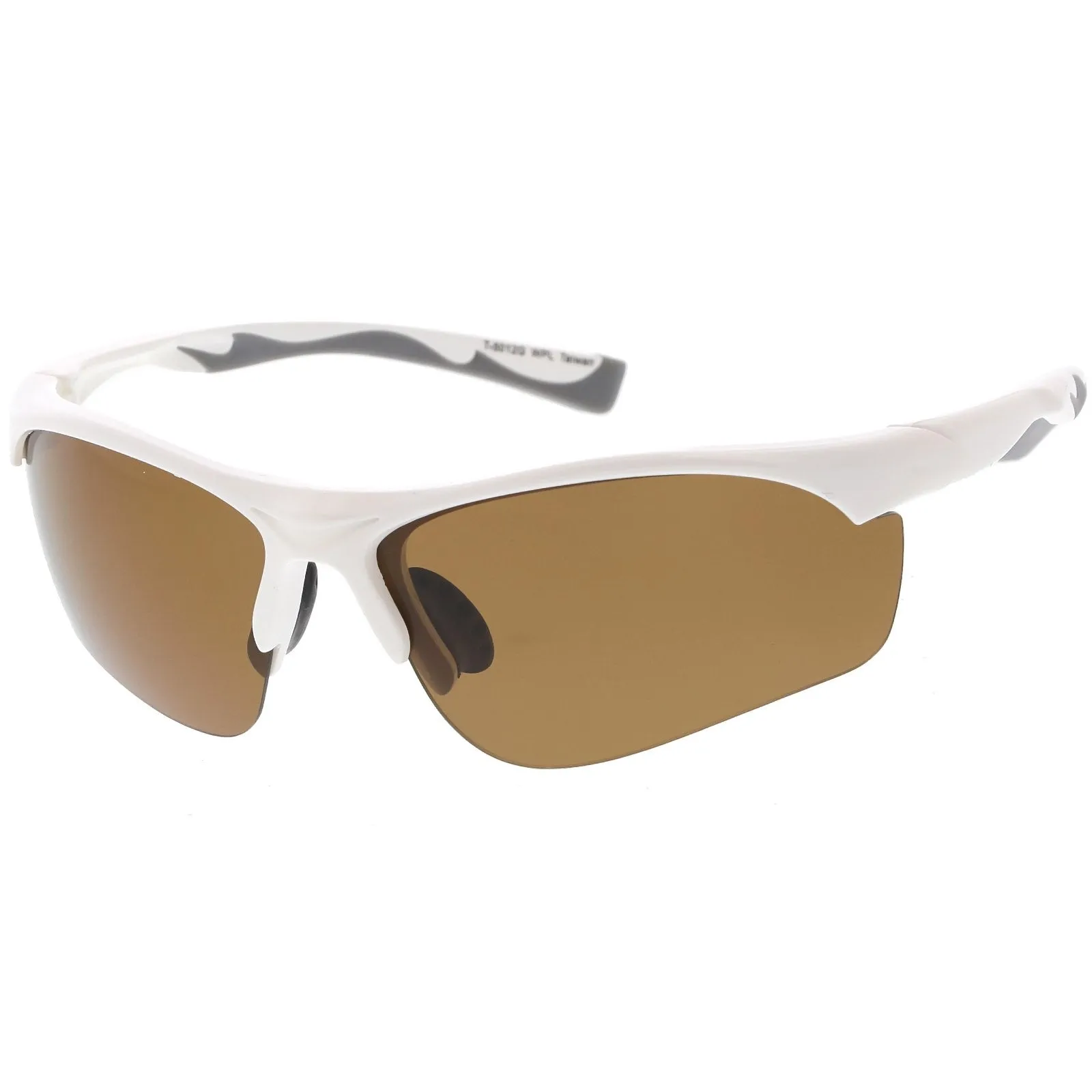 Premium Half Frame Polarized TR-90 Sports Wrap Sunglasses C818 70mm