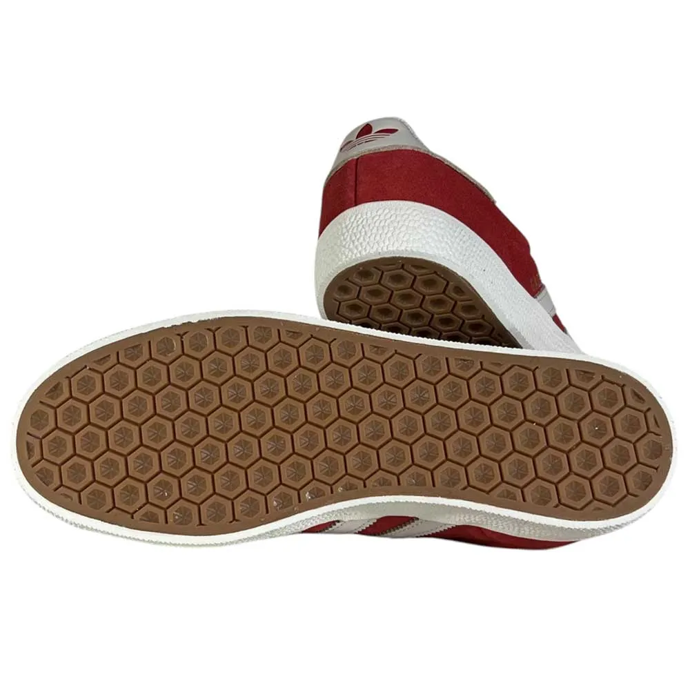 Red White Gold Gazelle ADV Adidas Skateboarding Suede Shoes