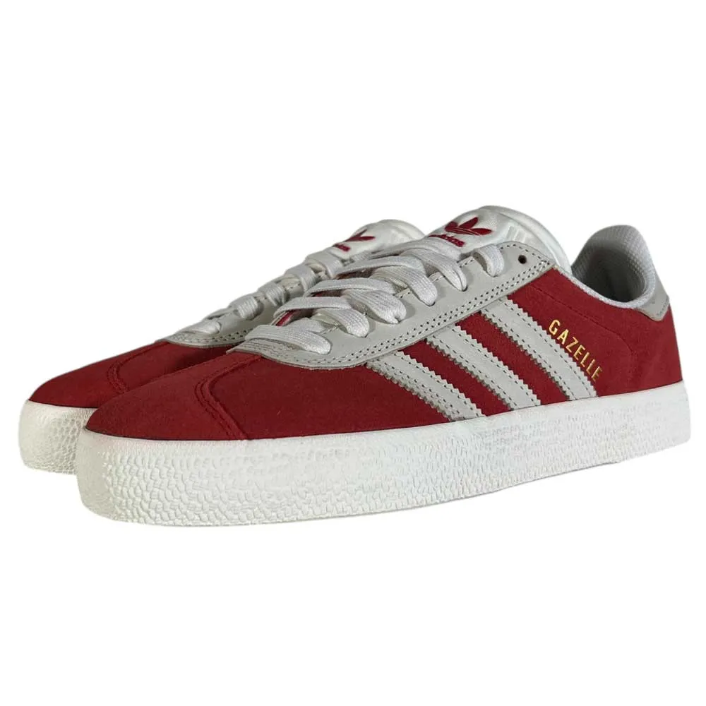 Red White Gold Gazelle ADV Adidas Skateboarding Suede Shoes