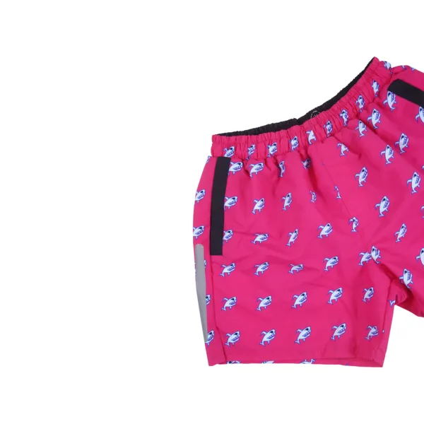 Robot Shark Swim Trunks | Pink