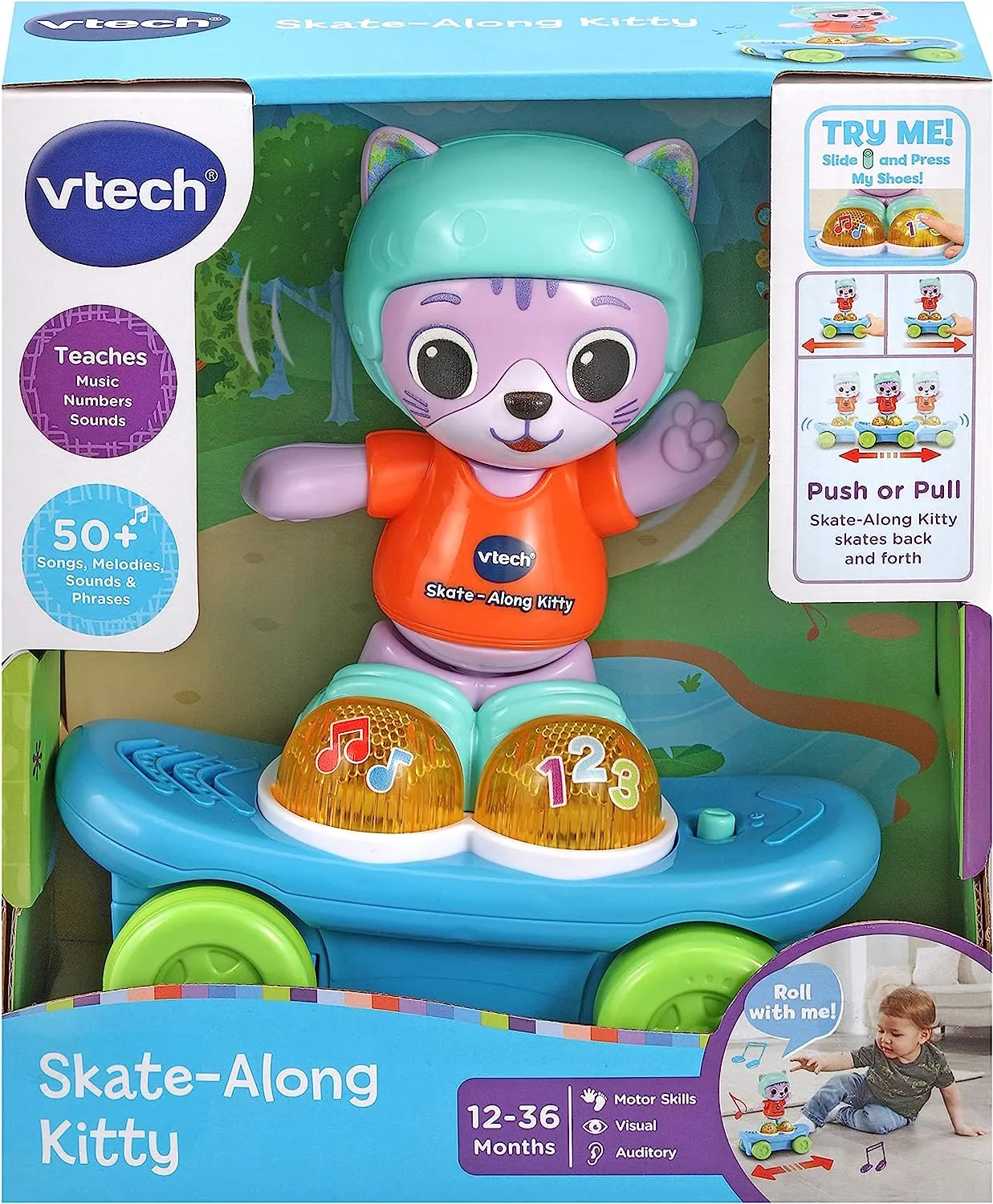 Skate-Along Kitty, Interactive Baby Toy with Lights & Music