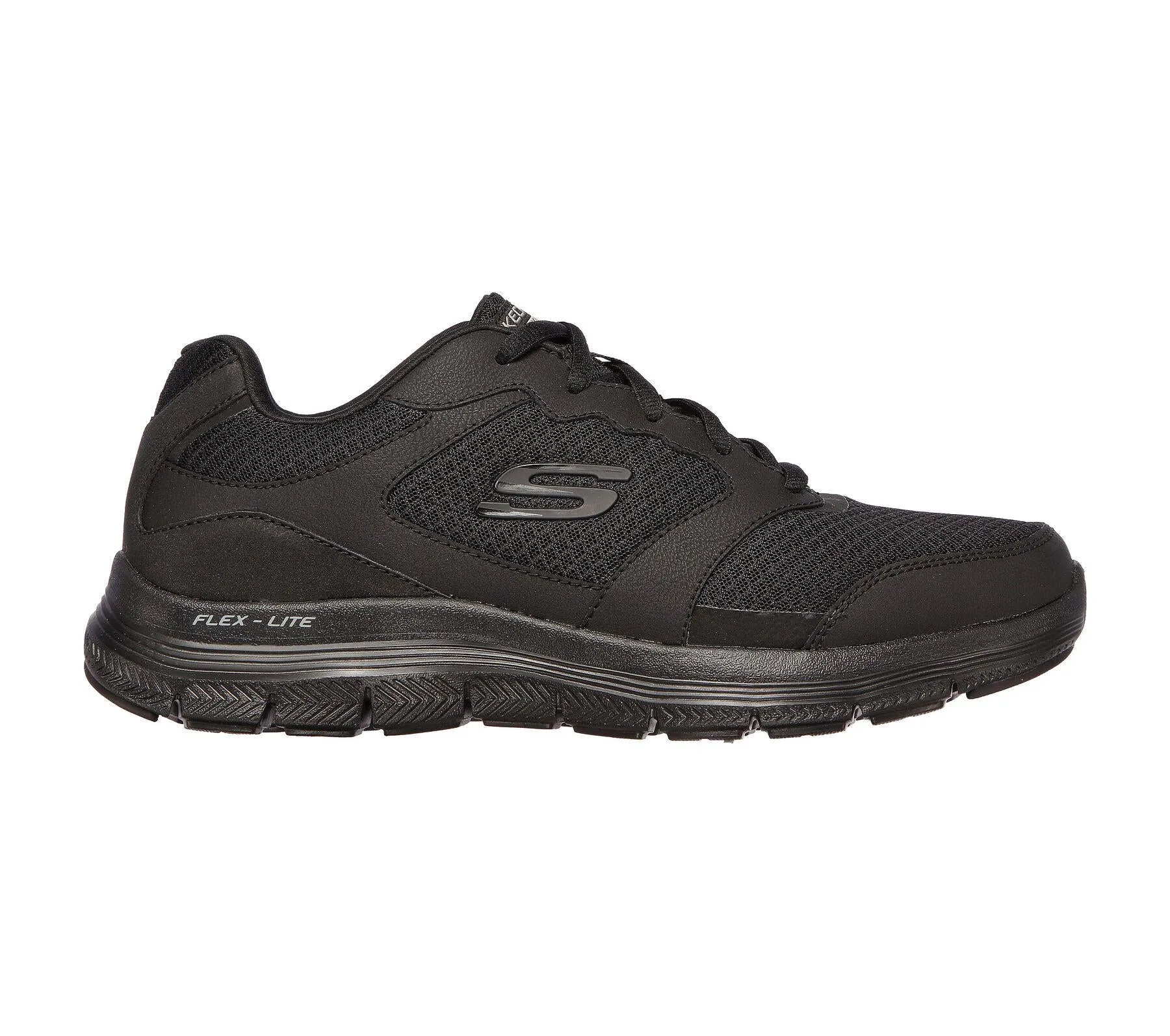 Skechers Men's Flex Advantage 4.0 Sneaker Wide Fit shoes in Black in UK6 to UK13