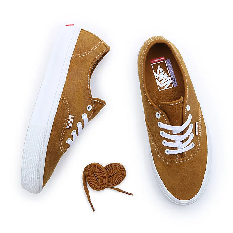 VANS - Skate Authentic Leather Shoes [GOLDEN BROWN]