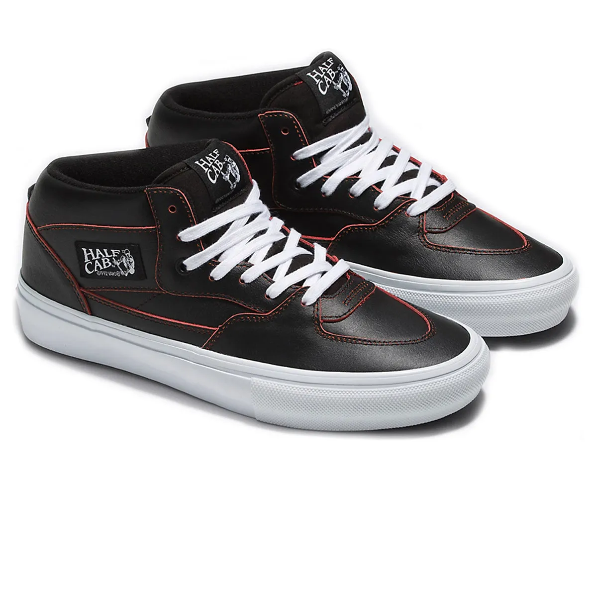 Vans Skate Half Cab - Black/Orange Leather Wearaway