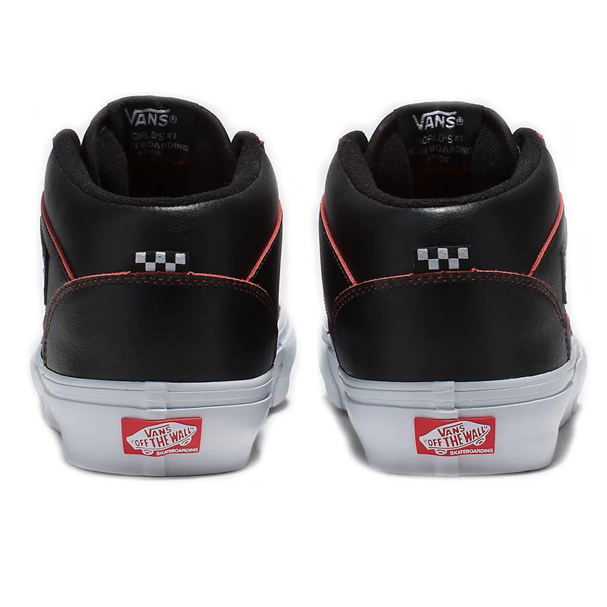 Vans Skate Half Cab - Black/Orange Leather Wearaway