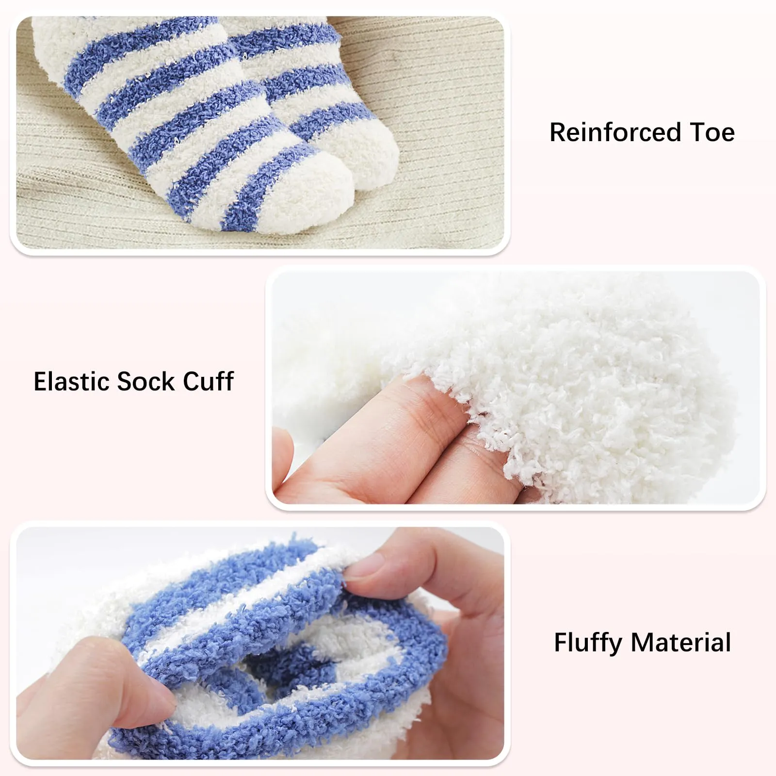 Womens Fuzzy Socks Fluffy Soft Slipper Socks Cozy Warm Home Sleeping Winter Socks